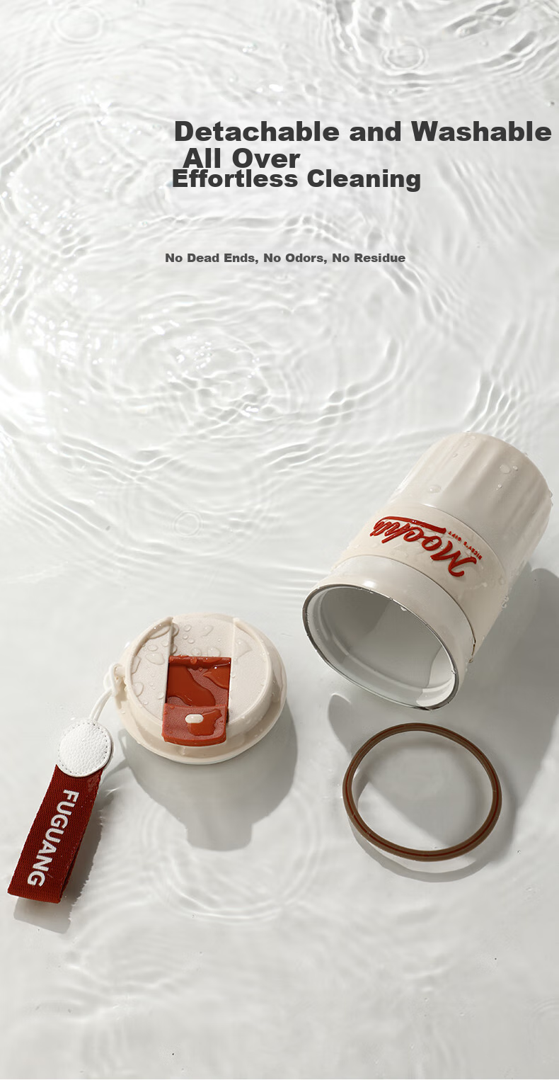 Fuguang Coffee Mug, 304 Ceramic Coated Inner Liner Insulated Water Cup for Men And Women Students, Stylish Outdoor Tea Cup, 420ML 4