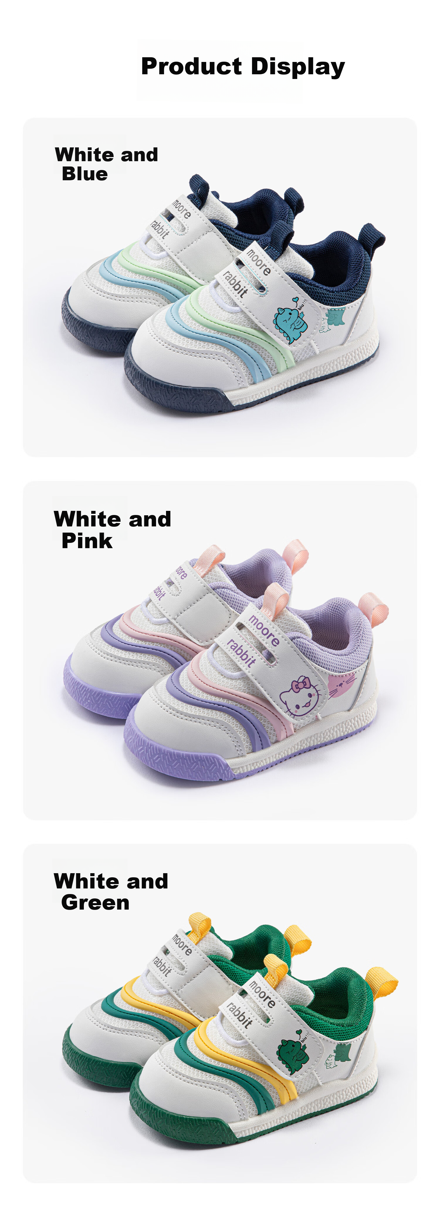 Moertu Children's Spring And Autumn New Style Soft-Soled Walking Shoes, Boys' Steady Shoes, Girls' Cartoon Breathable Shoes, Anti-Kick Shoes 16