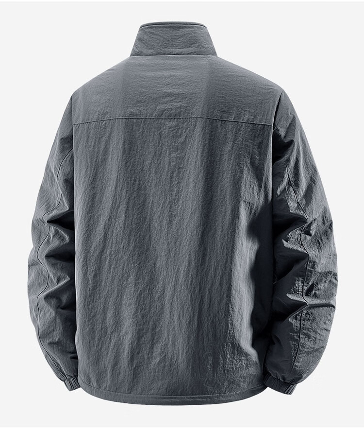 JEEP SPIRIT Men's Spring Business Casual Loose Work Jacket Dark Gray M 2