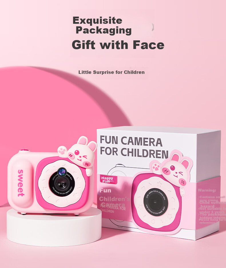 Leleyu Children's Camera Toy, for Ages 3-6, High-Definition Camera with Photo Printing And Video Recording Function, Birthday Gift for Boys And Girls 6