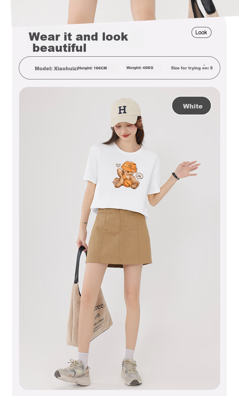 Warrior Pure Cotton Short-Sleeve T-Shirt for Women, 2026 New Style, Comfortable Trendy Ins-Inspired Thin Skin-Friendly Casual Loose Top 4