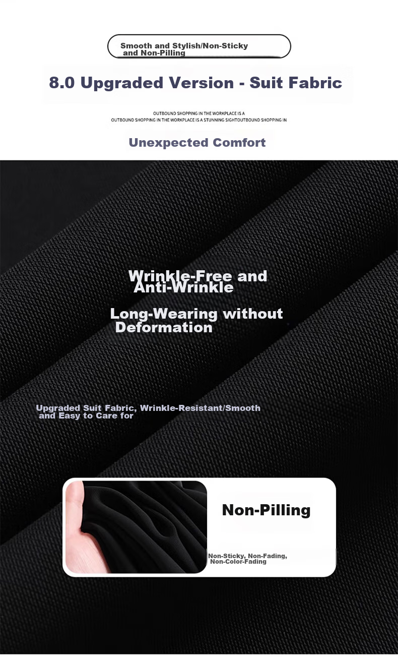 LangSha Black Straight-Leg Dress Pants, Summer Ice Silk Draping High-Waist Wide-Leg Pants for Women, Loose-Fitting Slimming Casual Trousers 3