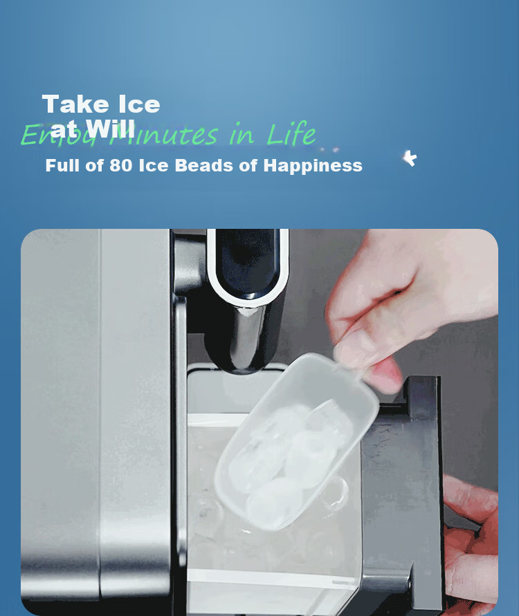 Unities Uwater M5 Ice Cube Countertop Water Dispenser, Instant Heating Home Use Bottle Warmer, Material Direct Drinking Machine, Ice Maker, Pipeline Machine, Water Dispenser, Deep Space Gray 13