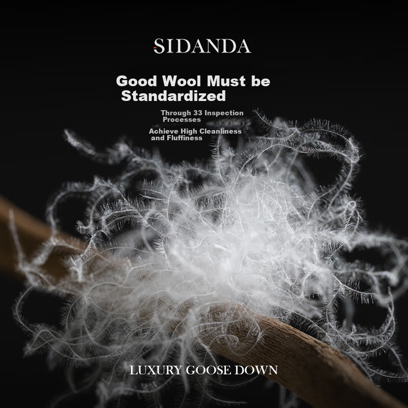 Подушка SIDANDA, 95% белый гусиный пух, пятизвездочный отель, 100% хлопок, средняя подушка 48*74 см