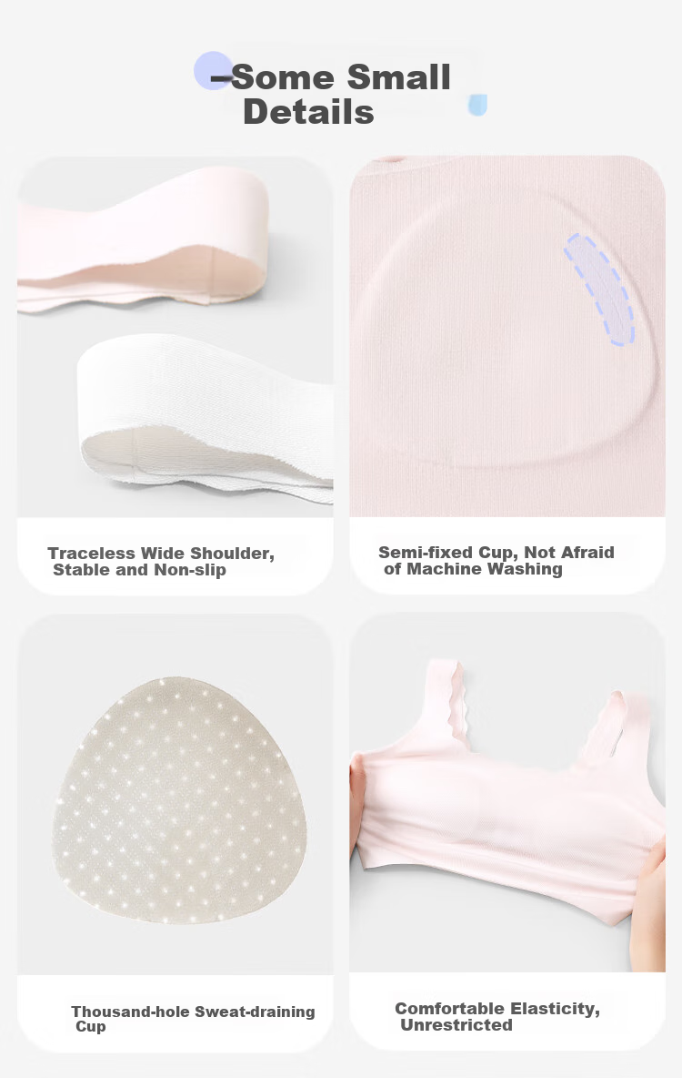 Jiusuiban Plant Cotton Children's Underwear, Girls' Class A Invisible Thin Bra, for Ages 11-13, Puberty Girls' Mid-Length Vest 10