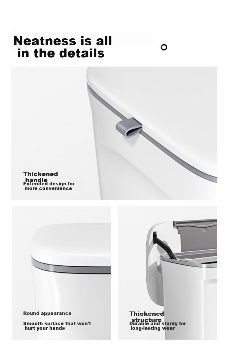 Wuyuehua Kitchen Trash Can, Wall-Mounted, 9L Capacity with Lid, No Bending Required, Suspended Wall-Hanging Garbage Bin for Kitchen, Bathroom And Living Room 12