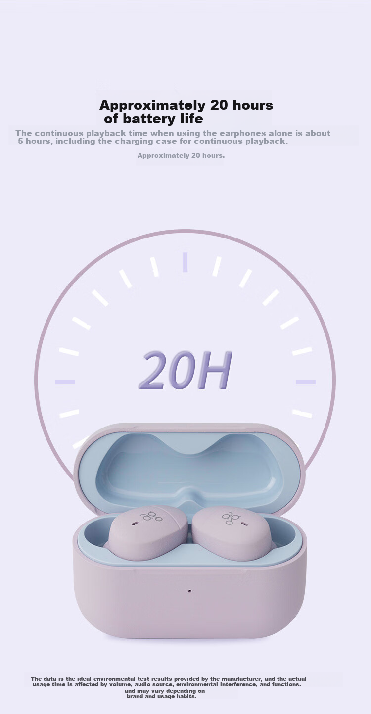 FINAL COTSUBU for ASMR MK2 True Wireless Bluetooth Earphones, ASMR Sleep Headphones, Comfortable to Wear, Stable Connection, Lavender Color 9