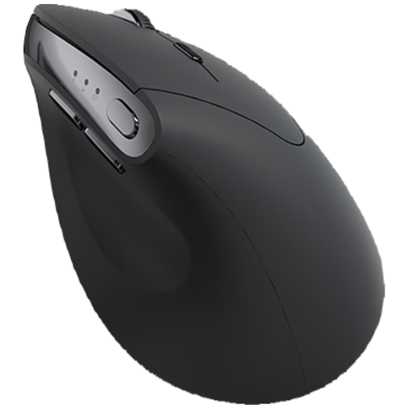 B.O.W Hangshi MD280L MAX Tri-Mode Ergonomic Vertical Wired Wireless Bluetooth Mouse Silent Office Rechargeable Mouse for Laptop Tablet Shadow Black