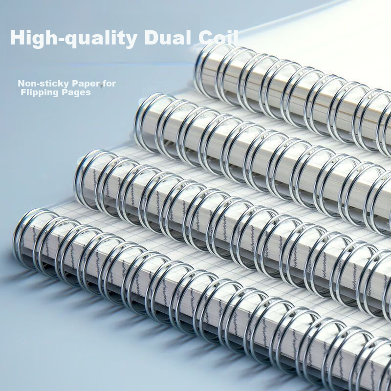 Xinshida 2-Pack B5 Notebooks Spiral-Bound Error Correction Books for Postgraduate Entrance Exam Preparation, Public Service Exam Preparation, Record-Keeping, Large Size Student Exercise Books, Classroom Homework Spiral Loose-Leaf Lined Paper Thickened, 200 Pages in Total 8