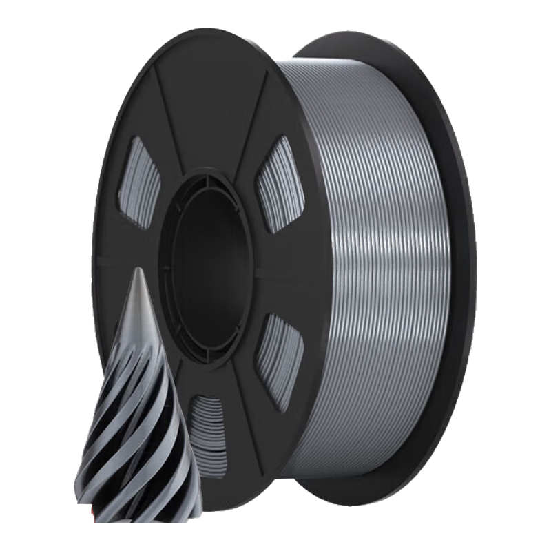 CMYKSUPPLIES 3D Printing Filament Silk PLA 1.75mm Compatible with Tuozhu, Chuangxiang Sanwei, Duoleku, Fuzhi, Jiguang Erwo DIY Printer Filament Gray 1kg