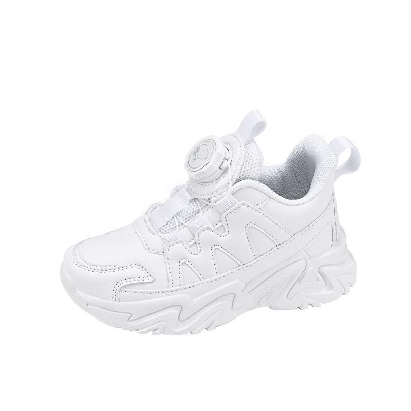 SNOOPY Children's Shoes, Kids' Sneakers for Boys And Girls, Student White Shoes, Autumn Shock-Absorbing Running Shoes, 0013A White, Size 28