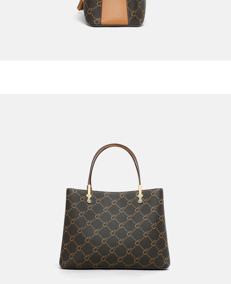 C.BANNER Handbag, Women's Bag with Monogram Pattern, Large Capacity Tote Bag, Shoulder Crossbody Bag, Light Luxury Brand, Birthday Gift for Girlfriend on May 20 6