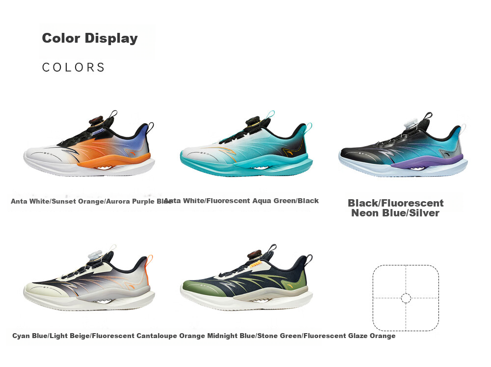 Anta Kids Sports Shoes Yufeng Running Shoes 2026 Summer Boys Breathable Running Shoes Physical Test A12525567H 14