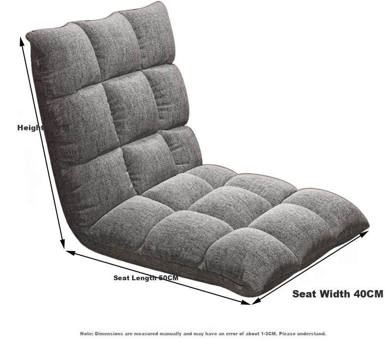 Shanshanmuyi Foldable Backrest Lazy Sofa Bed, Bedroom Fabric Sofa, Single Living Room Recliner, Bay Window Balcony Tatami 11