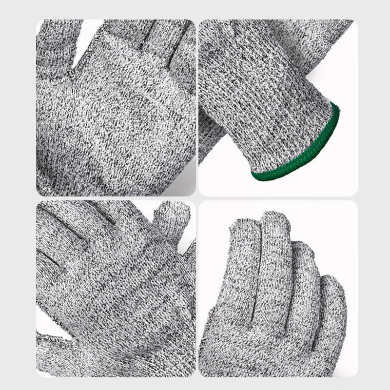 SATA 522201 Cut-Resistant Gloves C-Level Abrasion Resistance Grade 3 Breathable Protective Work Gloves Thickened Size 9