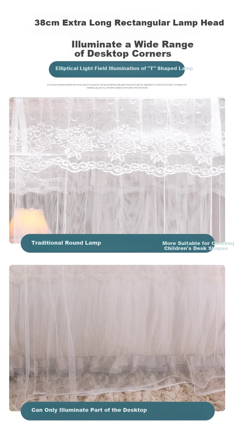 AVIVI Mosquito Net for Home Use, Square Top Mosquito Net with Three Doors, Mosquito Net Frame 1.8x2 Meters White Shadow Moon Lotus [Stainless Steel Frame] 4