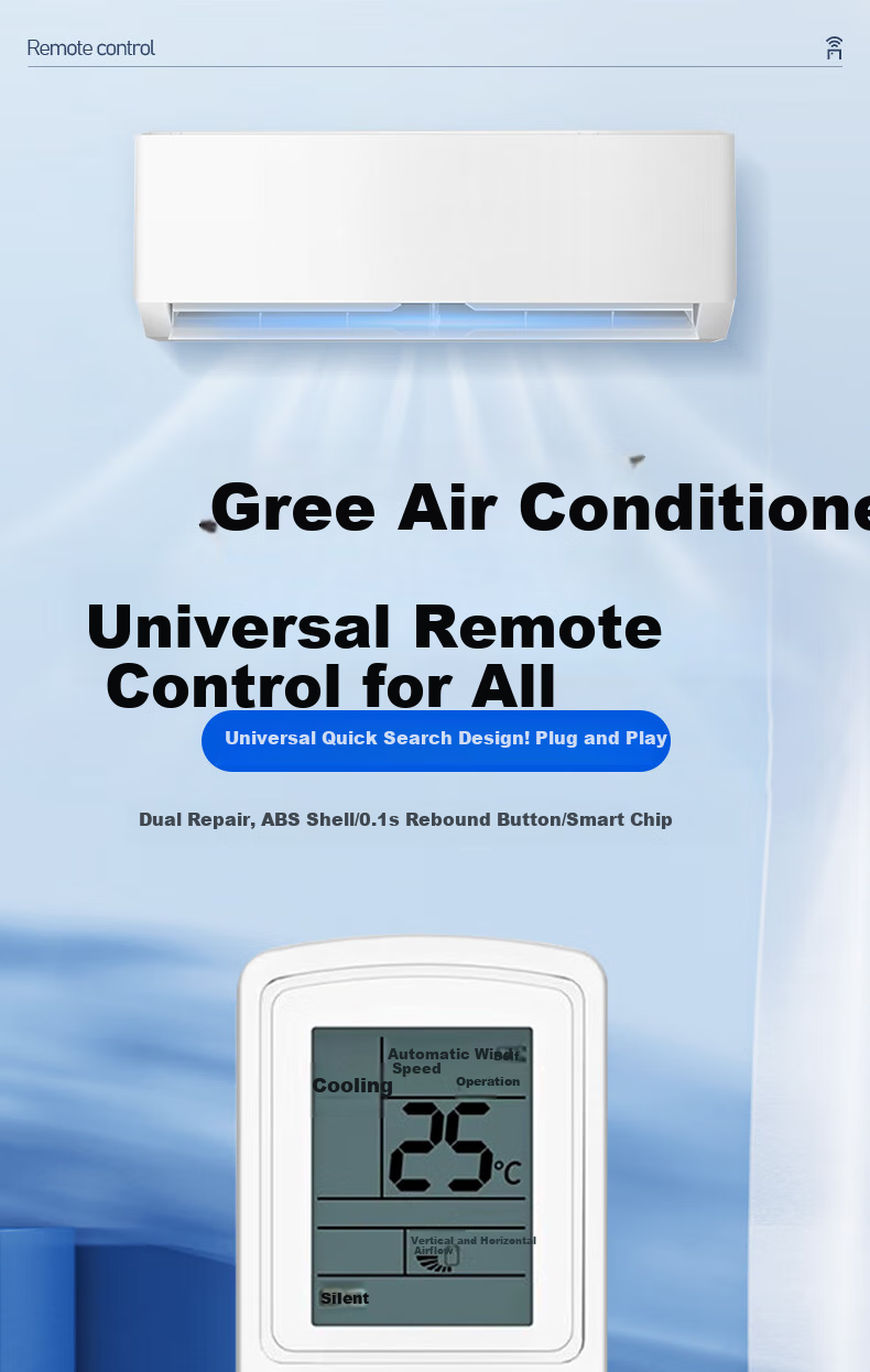 Dongpuli Compatible with Gree Air Conditioner Remote Control for Floor-Standing And Wall-Mounted Units, All Models YBOF2 YADOF YAPOF YAPOF3 Universal 1