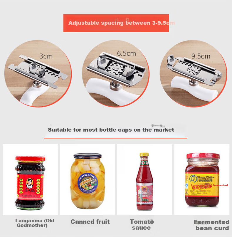 YIJUKE All-Steel Can Opener, Multi-Functional Lid Opener, Labor-Saving Cap Opener, Beer Bottle Opener, Screwdriver 4
