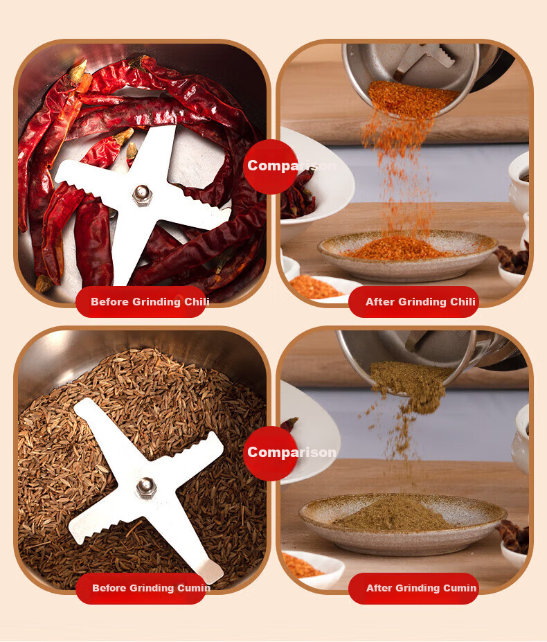 Momi Premium Powder Grinder Ultra-Fine Milling Machine Herbal Medicine Pulverizer Grain Grinder Small Household Blender 9