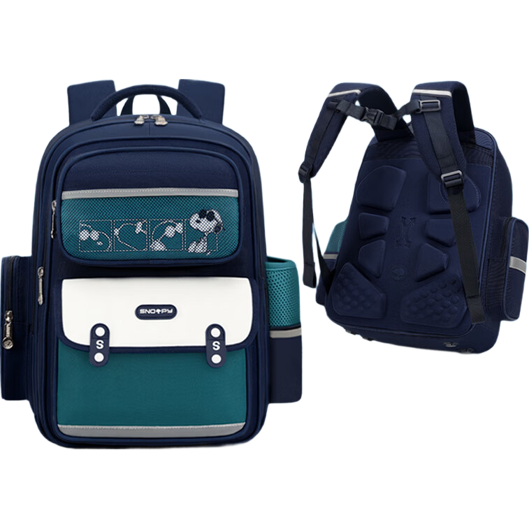 SNOOPY Backpack for Primary School Boys in Grades 4-6, Ultra-Lightweight, Reduced Burden, Spine-Protecting Schoolbag, Large Green Size