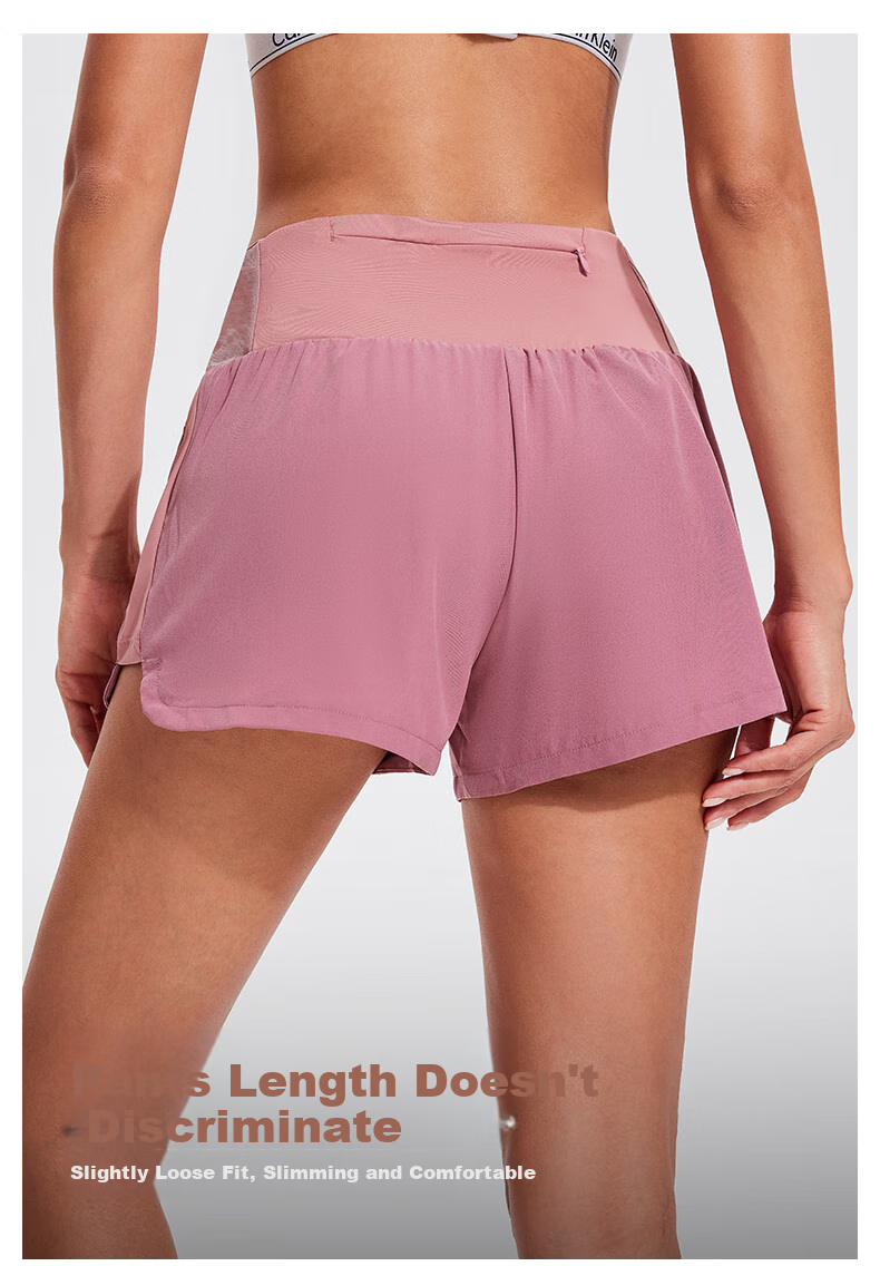 Cosleaf Women's Professional Running Shorts for Marathon, High-Waisted Tummy Control Shorts with Pockets, Slimming Yoga Fitness Pants 8