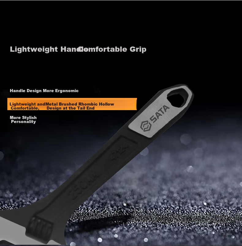 SATA 47125 Large Open-End Adjustable Wrench, 12" 5