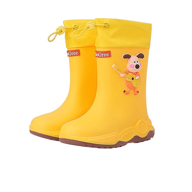 SooGree Kids Waterproof Non-Slip Durable Rain Boots Cute Cartoon Splash-Proof Outdoor School Shoes for Boys and Girls 4