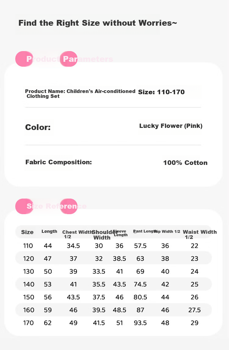DEESHA [100% Class A Cotton] Children's Pajamas Spring And Summer Girls' Loungewear Youth Baby Air Conditioning Suit Set 5