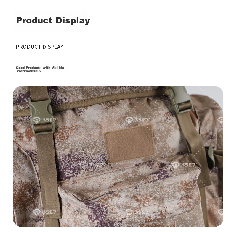 3527 110L Camouflage Backpack, Large Capacity Backpack, U-Shaped Steel Frame Camouflage Rucksack, 600D Jungle Starry Sky 7