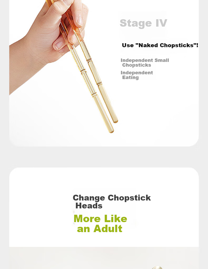 Babycare Children's Chopsticks for Learning And Training, PPSU Material Tiger Mouth Baby Auxiliary Chopsticks - Xigao Dali Qing 6