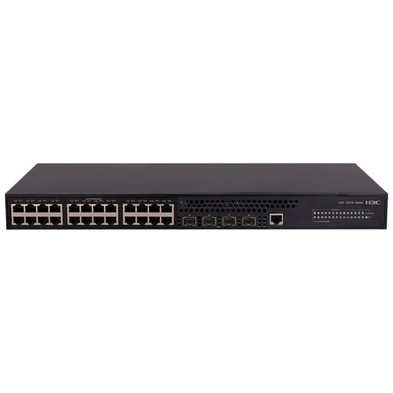 H3C Gigabit Switch S5130S-28P-EI-R with 1 Gigabit Multimode Optical Module, 24-Port Gigabit Ethernet + 4 Optical Ports, Campus Box-Type Enterprise-Level Managed Stackable Switch