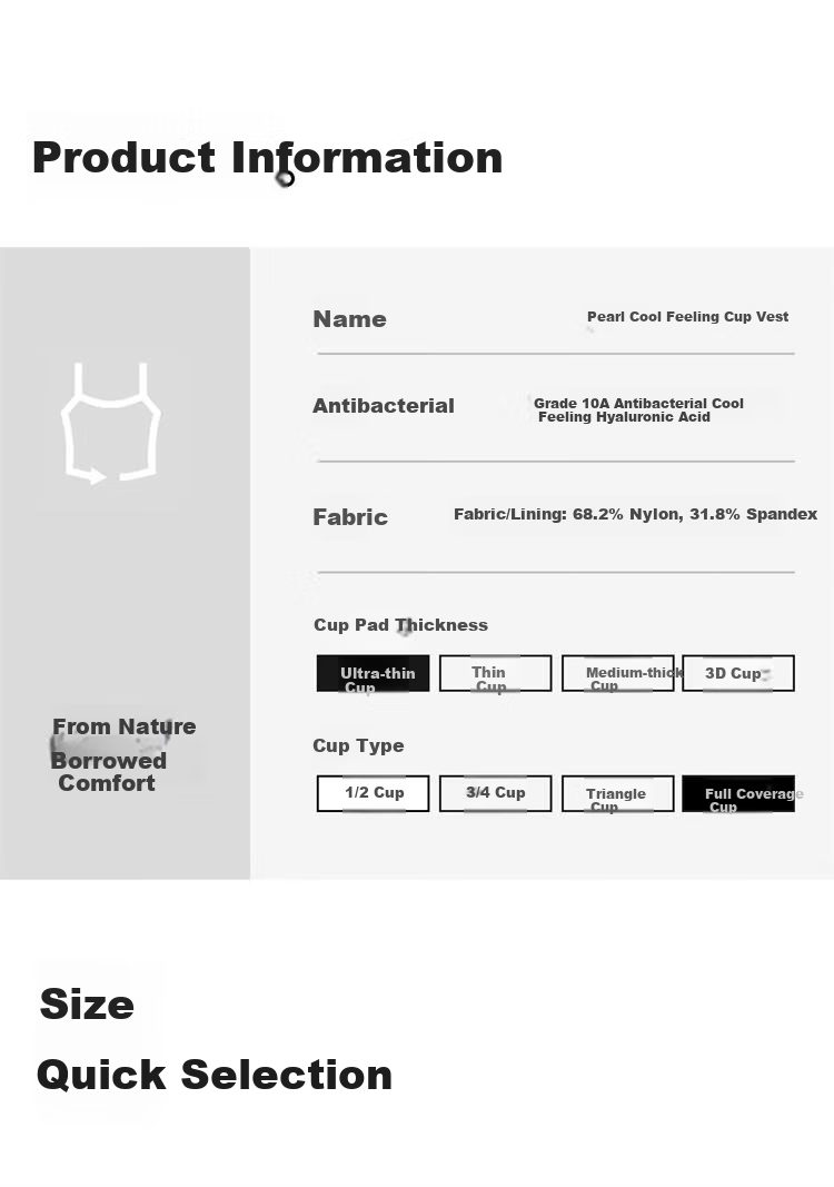 LangSha Spring Summer Wearable Cooling Seamless Padded Anti-Exposure Antibacterial Women's Tank Top 16
