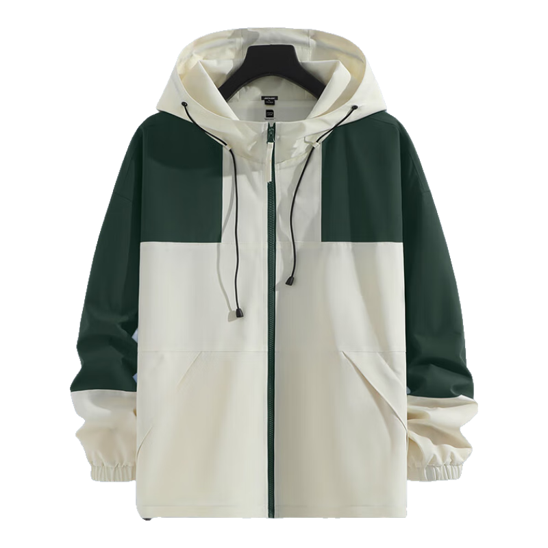 Jeanswest Men's Jacket, Autumn Outdoor Hiking Water-Repellent Windproof Hooded Coat, Loose-Fitting Large Size Outerwear for Me
