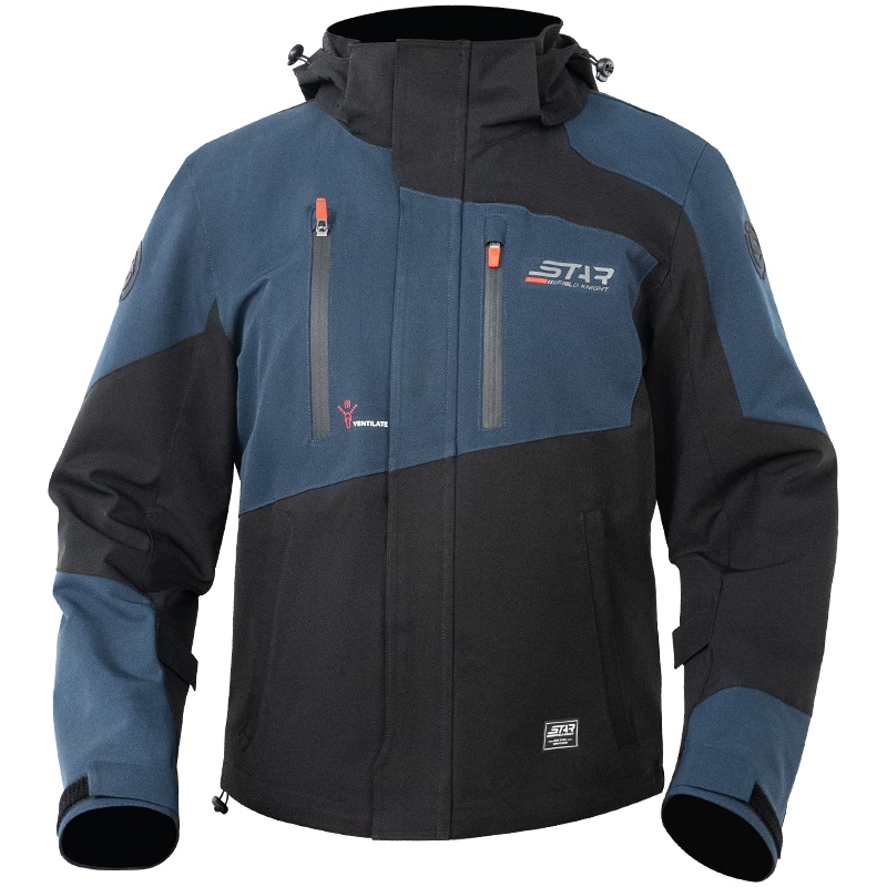STAR FIELD KNIGHT Motorcycle Riding Jacket for Men, All-Season Use, Warm Fleece-Lined, Anti-Freeze, Water-Resistant, Motorbike Riding Windproof Coat, Size L