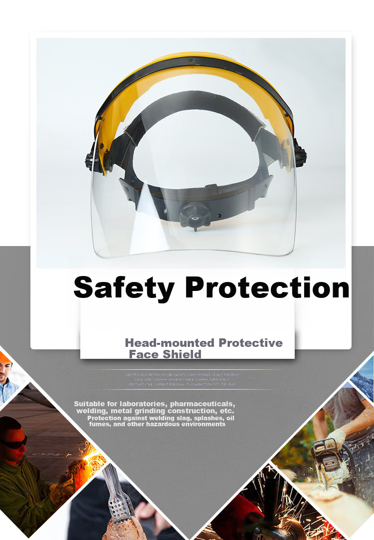 Beifute Welding Helmet, Anti-Spatter, Impact-Resistant Full-Face Protective Mask, Transparent Head-Mounted Welding Goggles [Jingcang Flash Sale], Yellow Top Transparent Mask, Two Pieces 2