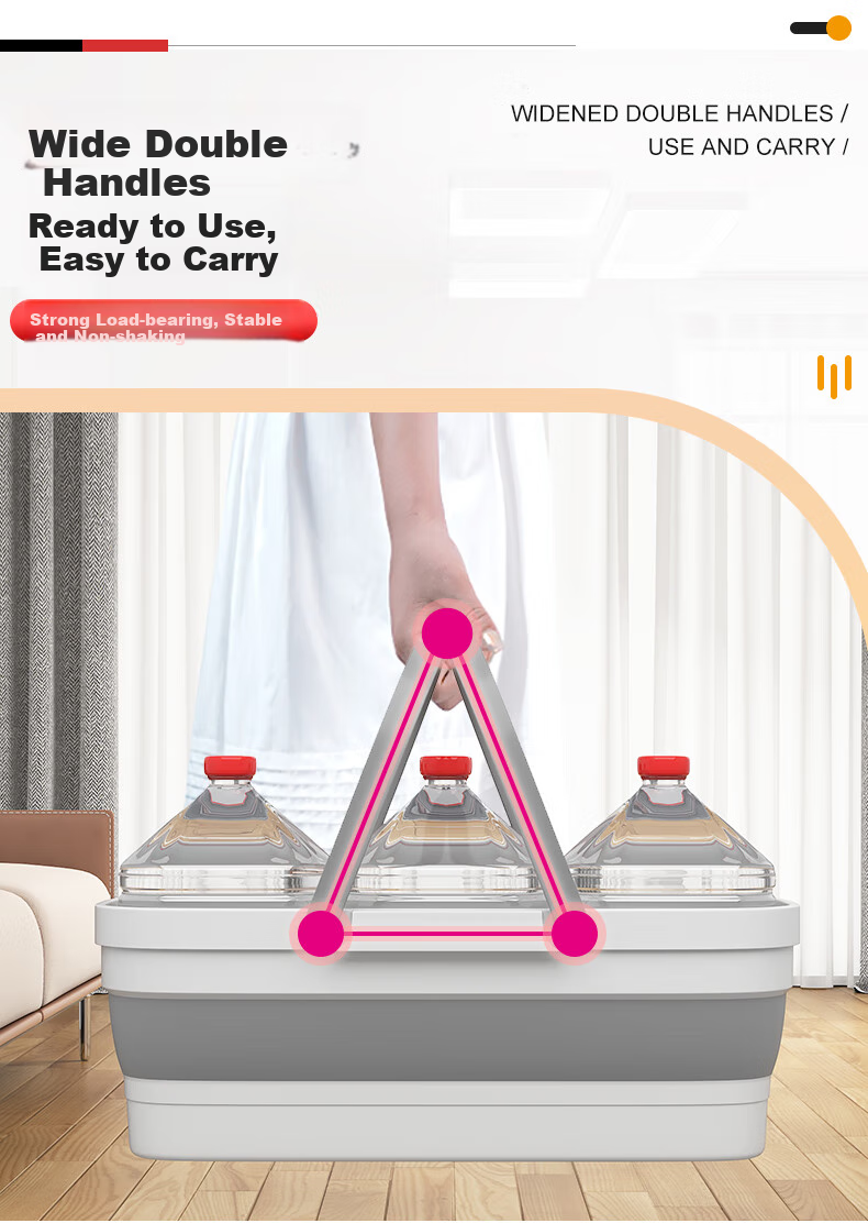 Dongfangliangjie Mop, Household All-In No-Hand Flat Mop with Scraper Bucket, Aluminum Alloy Plate, Enlarged to 50cm, Floor Cleaning Wonder Tool 6