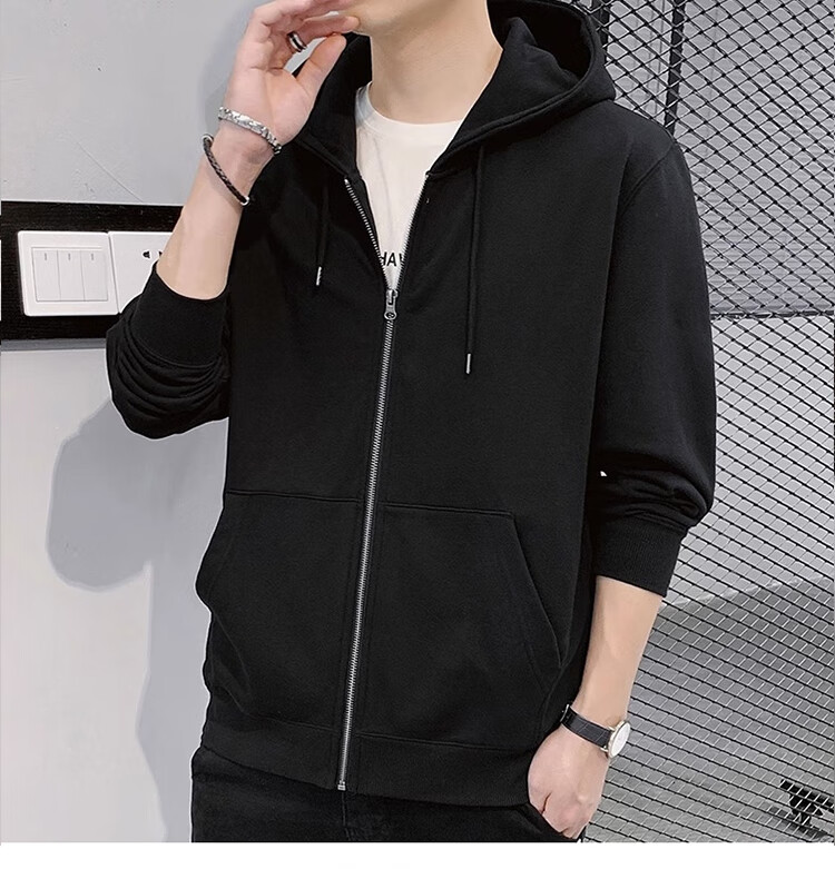 GLM Hoodie Jacket for Men, Spring And Autumn Season, Loose Casual Knitted Cardigan, Sports Jacket, Gray, XL 13
