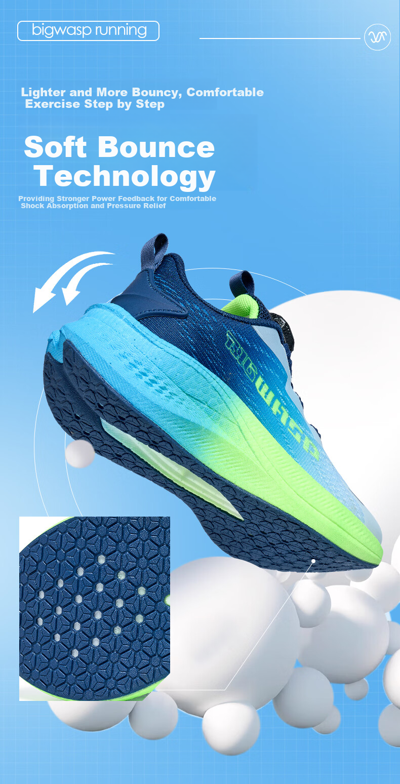 Bumblebee Kids Running Shoes 2026 Spring Boys Sports Shoes D112531690 Blue Fluorescent Green Size 36 7