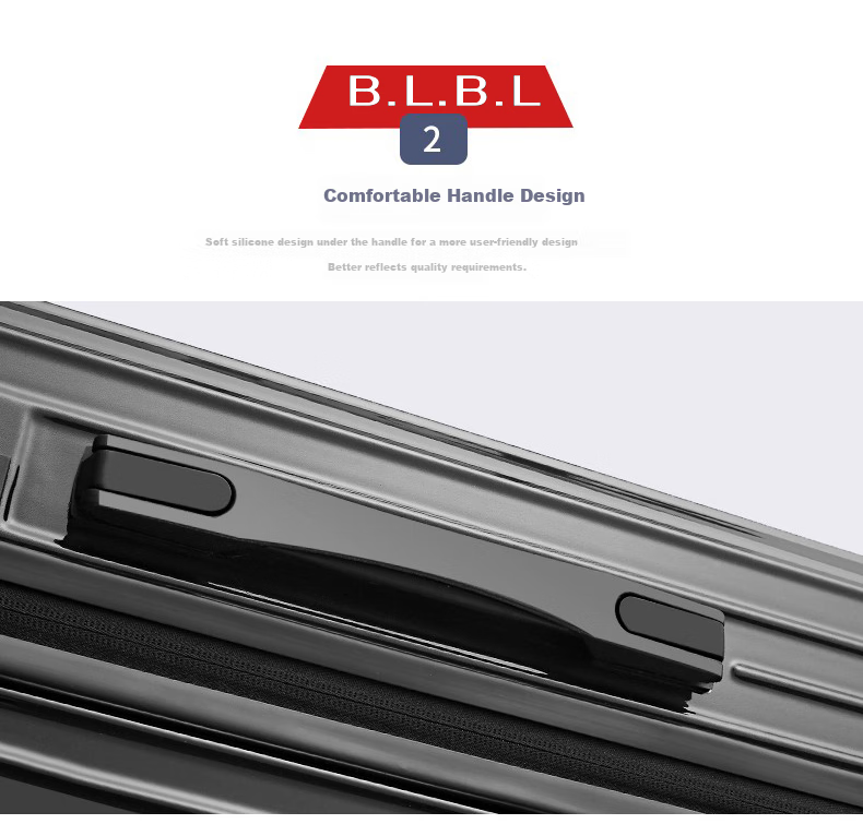 B.L.B.L Suitcase, Men's Student Travel Luggage, Trolley Case, Women's Spinner Wheels, Large Size, Password Lock, Leather Suitcase, 26 Inches, 6011 6