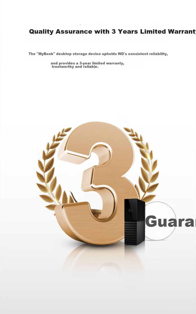 Western Digital (WD) Portable Hard Drive, 8TB, USB3.0, Desktop Storage, My Book, 3.5-Inch, Large Capacity, Mechanical Hard Drive, Mobile Desktop Enterprise-Level Office Use, External Encrypted 5