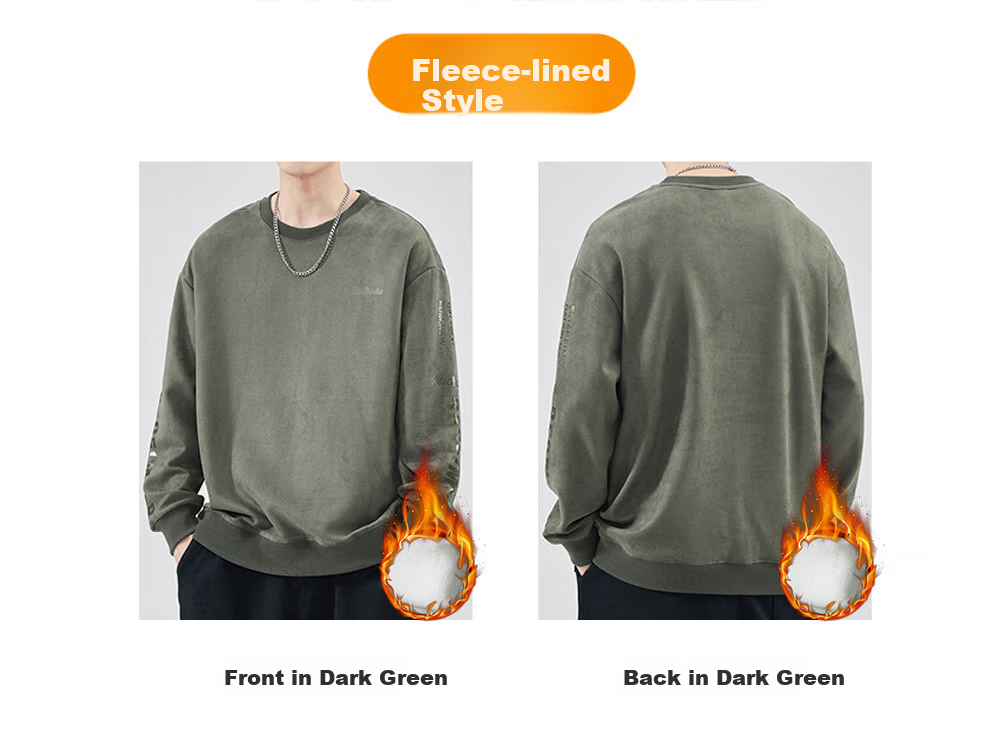 JEEP SPIRIT Men's Sweatshirt Jacket, Long-Sleeve T-Shirt, Men's Clothing for Autumn And Winter, Casual Base Layer, High-End American-Style Top 2