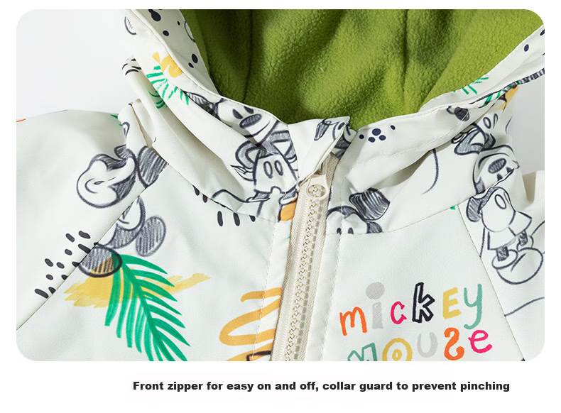 Disney Spring Autumn Kids Graffiti Minnie Hooded Jacket Comfortable Warm Windproof Coat Graffiti 110 29