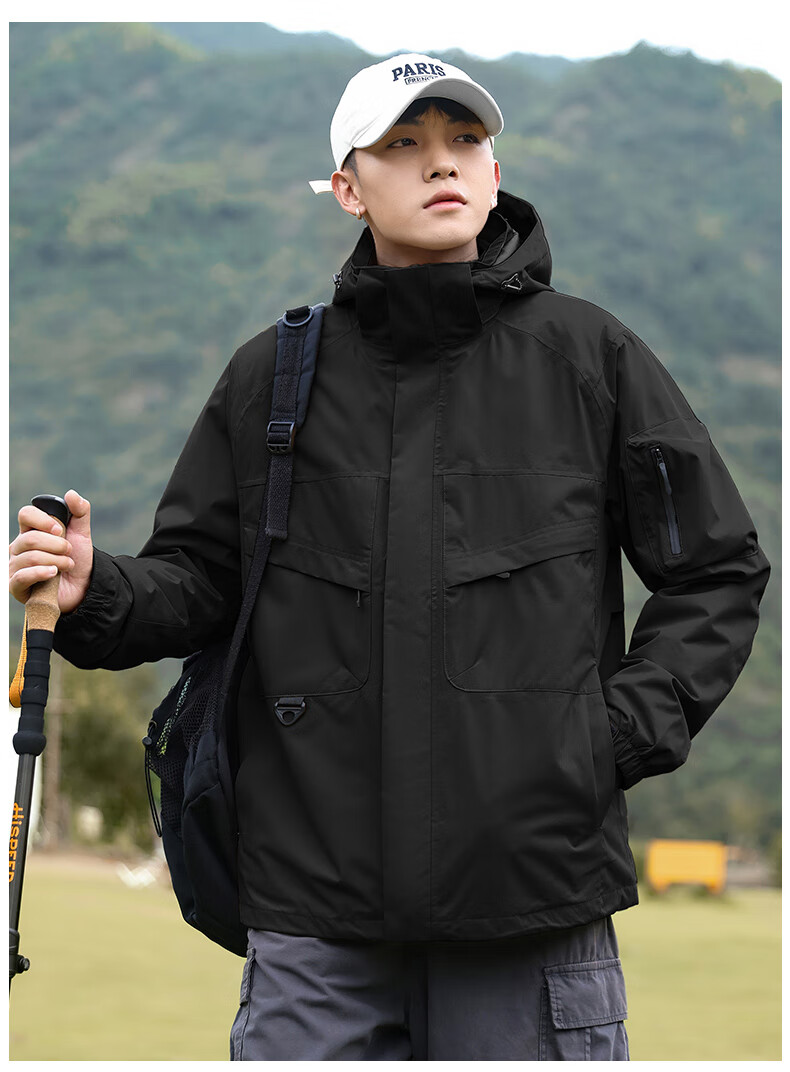 EASTERN CAMEL 3-in-1 Men's Spring Autumn Outdoor Sports Mountaineering Windproof Waterproof Jacket Coat 14