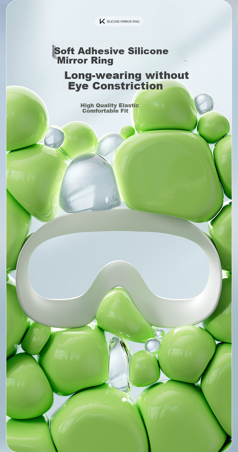 Keep Swimming Goggles for Men And Women, Waterproof Anti-Fog High-Definition Large Frame Clear Lens Swim Glasses Diving 059 White Myopia -5.00 Diopters 5