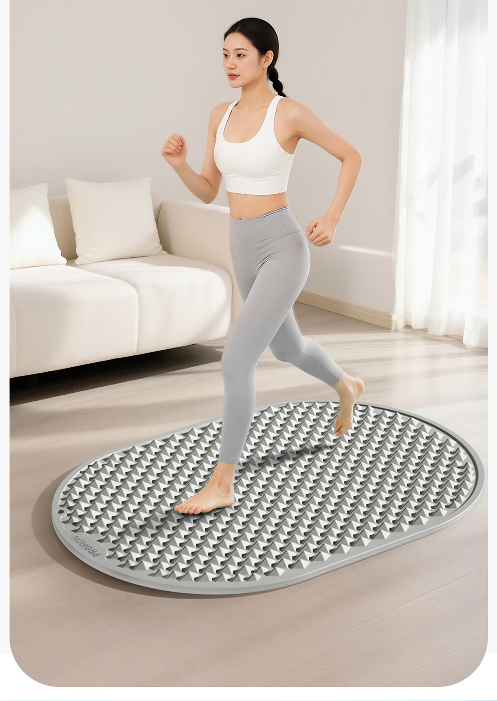 PROIRON Acupressure Board Jogging Mat Soft Silicone Foot Massage Pad Green 23
