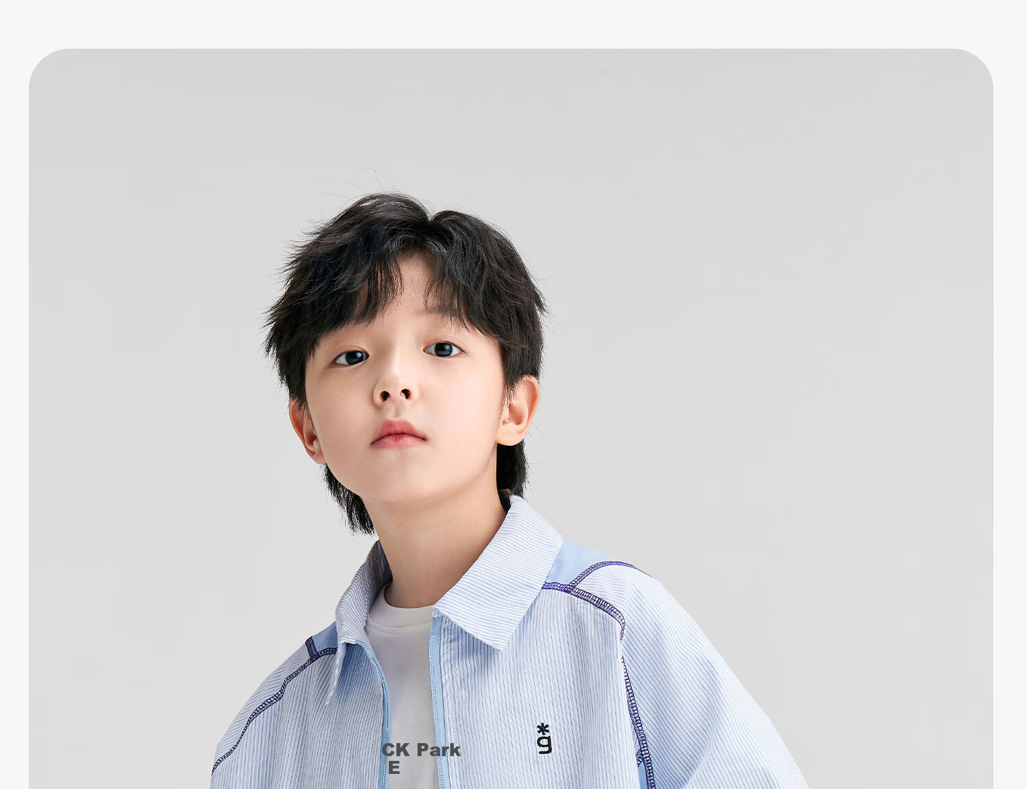 Zuoxi Boys' Shirt, 2026 New Style Children's Jacket, Thin Boys' Zipper Shirt, Long-Sleeve Spring Wear, Blue, Size 110 12