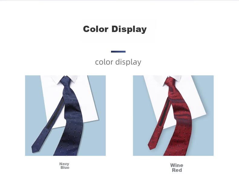Luomeng Men's Pre-Tied Business Necktie, Easy Roll-Up 8cm Classic Gentleman Style, Gift Box Set for Husband Or Boyfriend 7