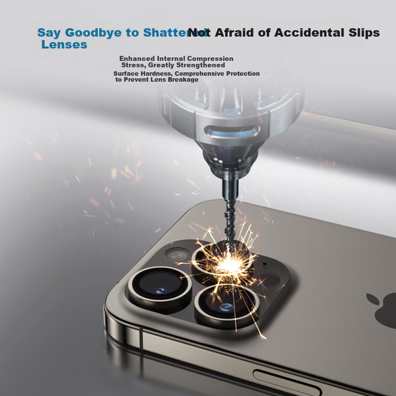 Lanxingxiansheng [99% AR Double Anti-Reflective] Lens Protector for Apple IPhone 15 Pro Max Rear Camera, Anti-Scratch Anti-Glare Tempered Glass Film, Titanium Original