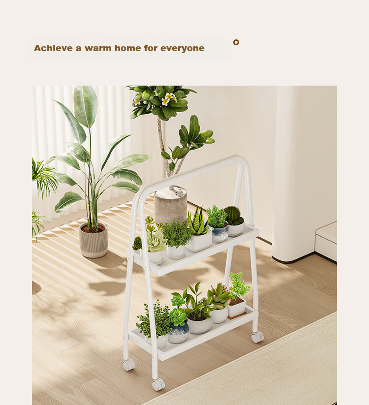 Yicainianhua Balcony Multi-Tier High-End Flower Stand Storage Rack Combination Floor-Standing Plant Stand Succulent Pot Mobile Rack 5258 5