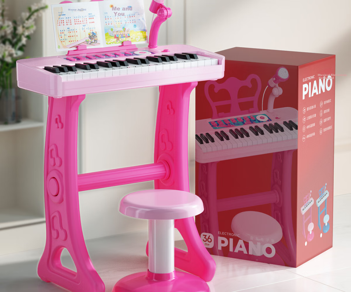 Xinge Electronic Keyboard, Children's Piano Toy, Birthday Gift for Boys And Girls, Early Education Musical Instrument for Toddlers, Home Use, 37 Keys with Desk And Chair 19